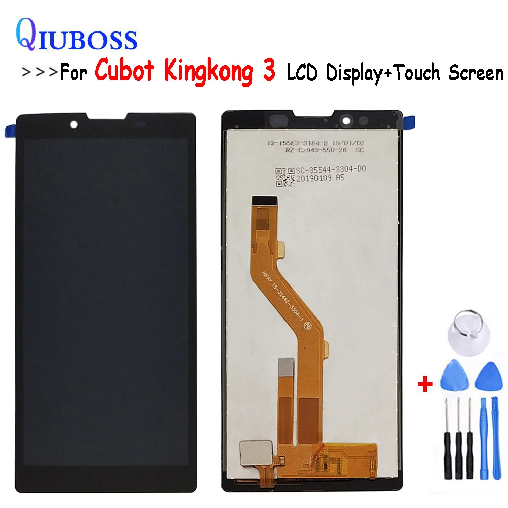 

5.5'' For Cubot KingKong 3 LCD Display with Touch Screen Digitizer Assembly For Cubot King Kong 3 +Tools