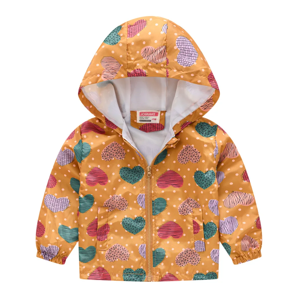 2020 Spring Kids Clothes Boys Jackets Children Hooded Zipper Windbreaker Coat Baby Fashion Print Coat Infant Outerwear For Girls