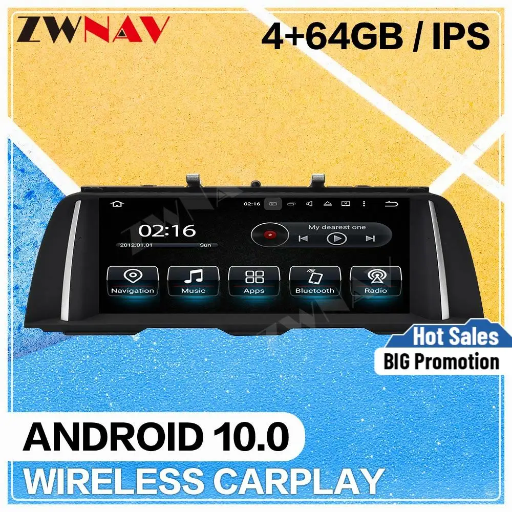 Android 10 screen Car multimedia Player for BMW 5 Series F10 F11 2010-2012 CIC NBT system radio stereo GPS navigation head unit