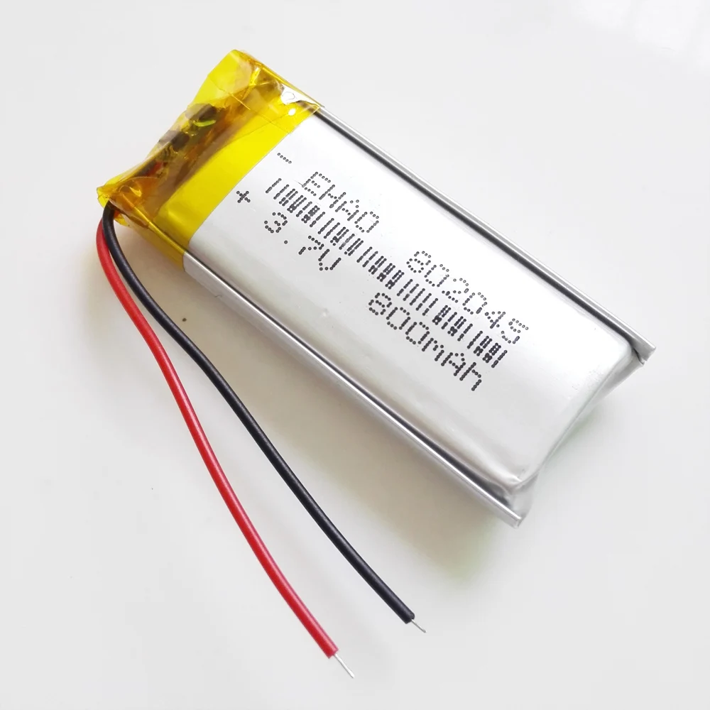 EHAO 802045 3.7V 800mAh litowo-polimerowa LiPo akumulator do Mp3 PAD DVD E-book zestaw słuchawkowy bluetooth