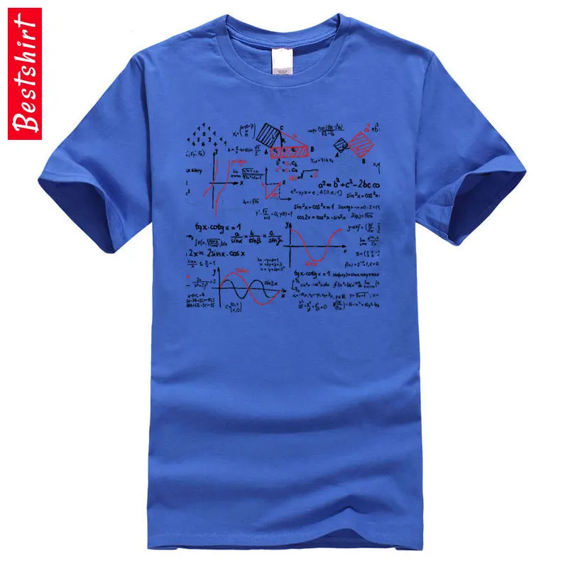 Math Mathematics Formulas Numbers Graphic Tshirts Geometric Area Theroy Science Physical Chemistry 100% Cotton Men T-Shirt