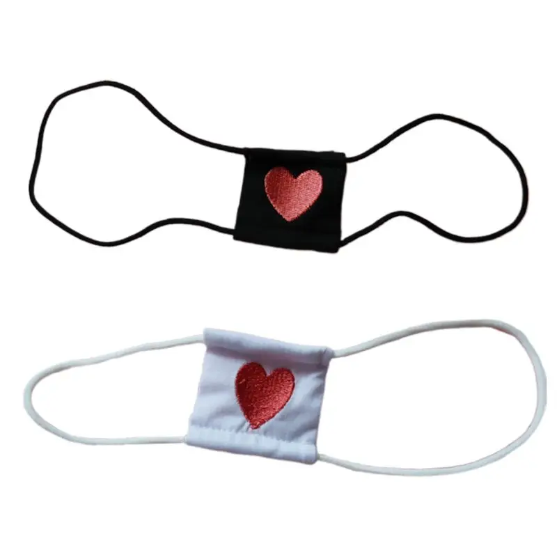 Women Anime Cosplay Costume Eyeshade Heart Embroidery Single Eye Mask Blindfold