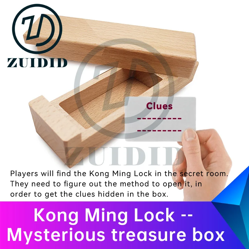 ZUIDID escape room Kong Ming Lock -- Mysterious treasure box figure out the method to open it to get the clues