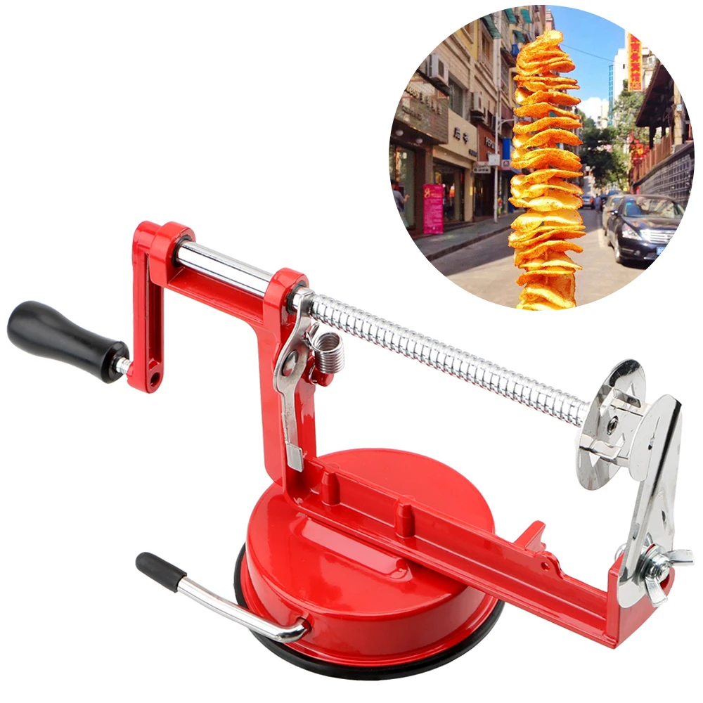 Manual Twisted Potato Apple Slicer Vegetable Spiralizer Stainless Steel Spiral French Fry Cutter Cooking Tools