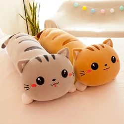 Long Cat Pillow Plush Toy para crianças, bonecas de pelúcia macia, almofada para meninas, decoração do lar, presentes, 50-130cm, 1pc