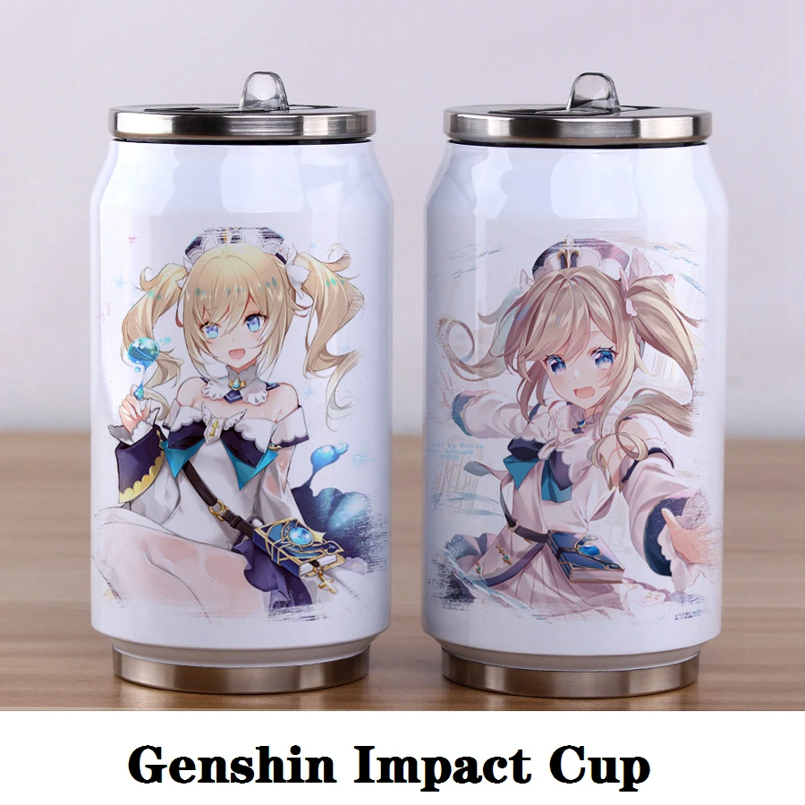 Xmas Holiday Gift Game Genshin Impact Cosplay Vacuum Mug Anime Project 304 Stainless Steel Klee Tea Cup Kids Birthday Toys 2021