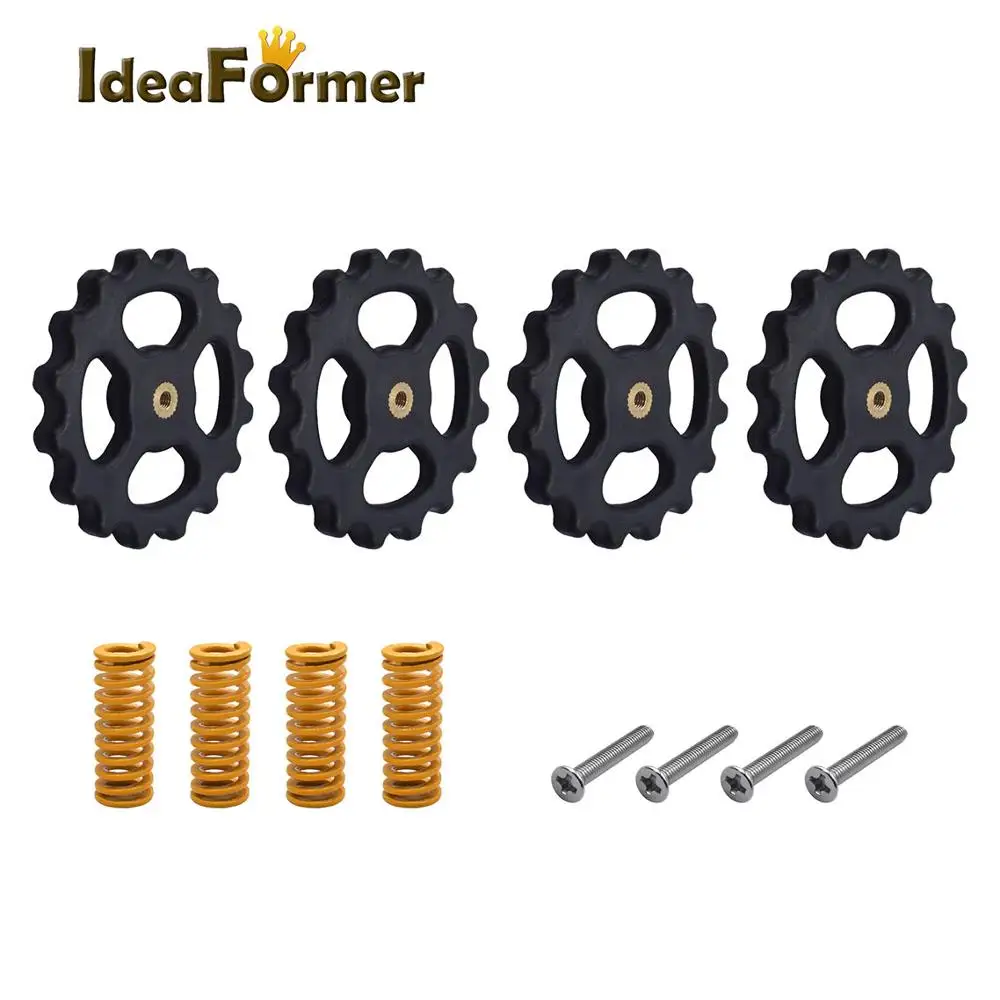 

3D Printer Parts Heated Bed Spring Leveling Kit Adjustment Nut+Springs+ M4*40mm Screw Heatbed Kit For CR-10 Ender 3 MK3 Hotbed