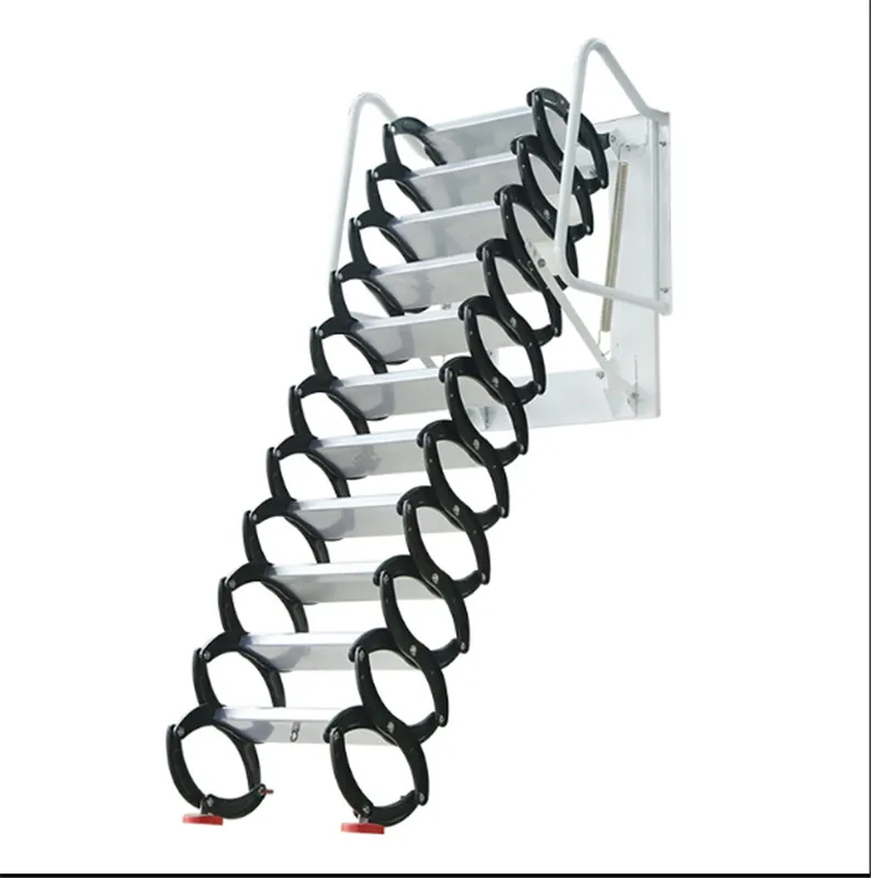 Household Tool Set Outdoor Wall Hanging Retractable Staircase Manual Folding Ladder Portable Telescopic Stair 2.5-3M