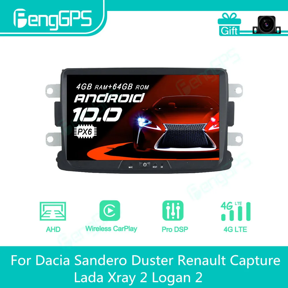 For Dacia Sandero Duster Renault Captur Lada Xray 2 Logan 2 Android Car Radio Stereo Multimedia Player 2 Din Autoradio GPS Navi