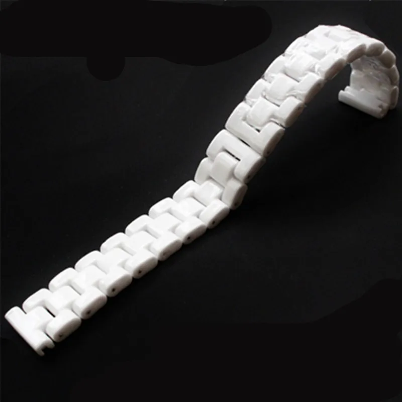 Ceramic watch bracelet 14 17 mm watchband white strap wristwatches band not fade water resistant