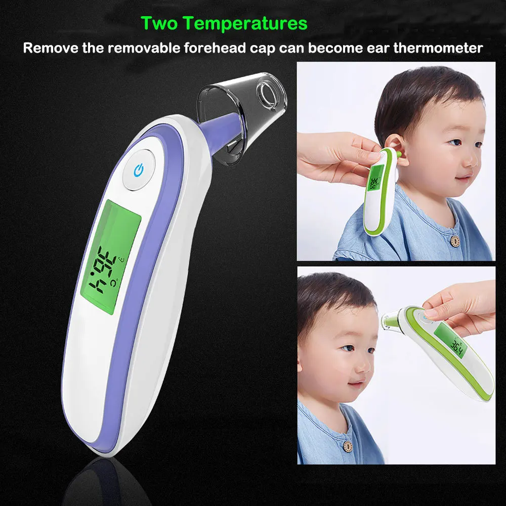 JYouCare Medical Infrared Digital Ear and Forehead Laser Body Thermometer Baby Adult Fever Temperature Non-contact CE termometro