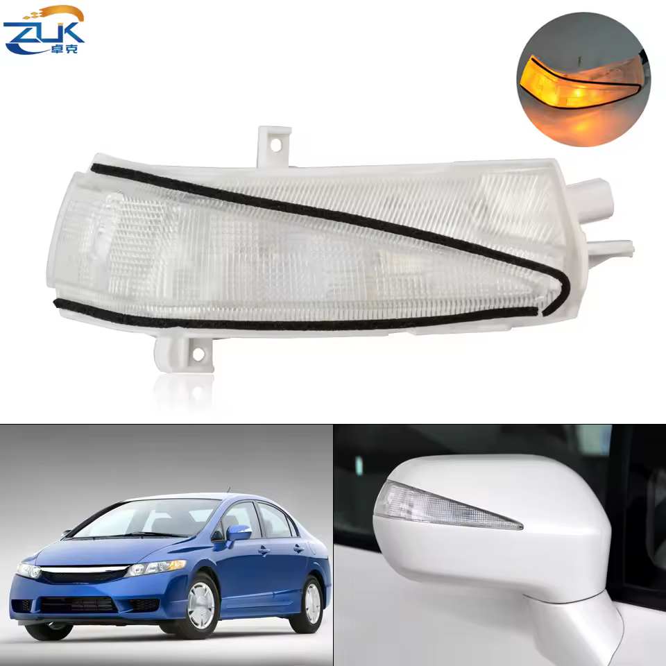 ZUK Rearview Side Mirrior Turn Signal LED Light Repeater Flasher Lamp For Honda Civic FA1 FD1 FD2 2006 2007 2008 2009 2010 2011
