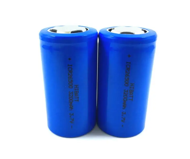 3.7V 26500 lithium ion rechargeable battery icr26500 li-ion cell baterias 3200MAH for flashlight electric razor shaver