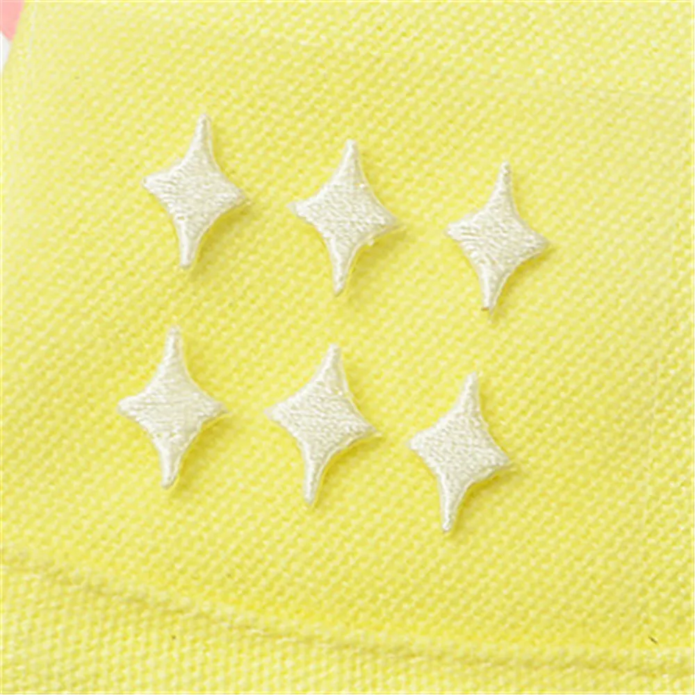 MAXSIN FUN 6 Pc/Set High Quality Embroidered Colorful Four-Angle Star Patch Iron On Clothes Dress Jacket Garment Appliques DIY