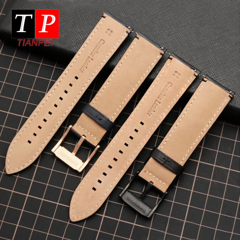 Genuine Leather 22mm watch strap for FOSSIL FS4835/FS5237/ME3052/FTW1114 Cowhide 20mm watch band replace waterproof bracelet men