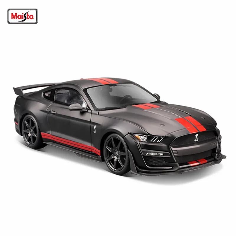 Maisto 1:18   Super new product Black 2020 Mustang Ford Shelby GT500  sports car simulation alloy car model Collection gifts toy