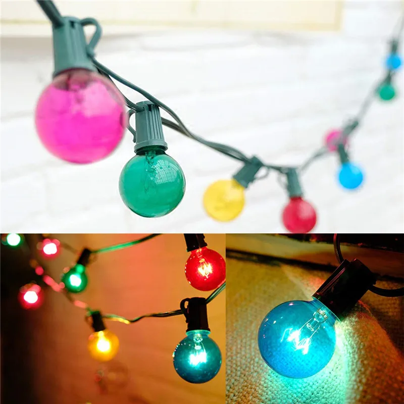 

Patio Lights G40 Globe Party Christmas String Light Waterproof with multi colors For Decorative Outdoor Backyard Wedding Light