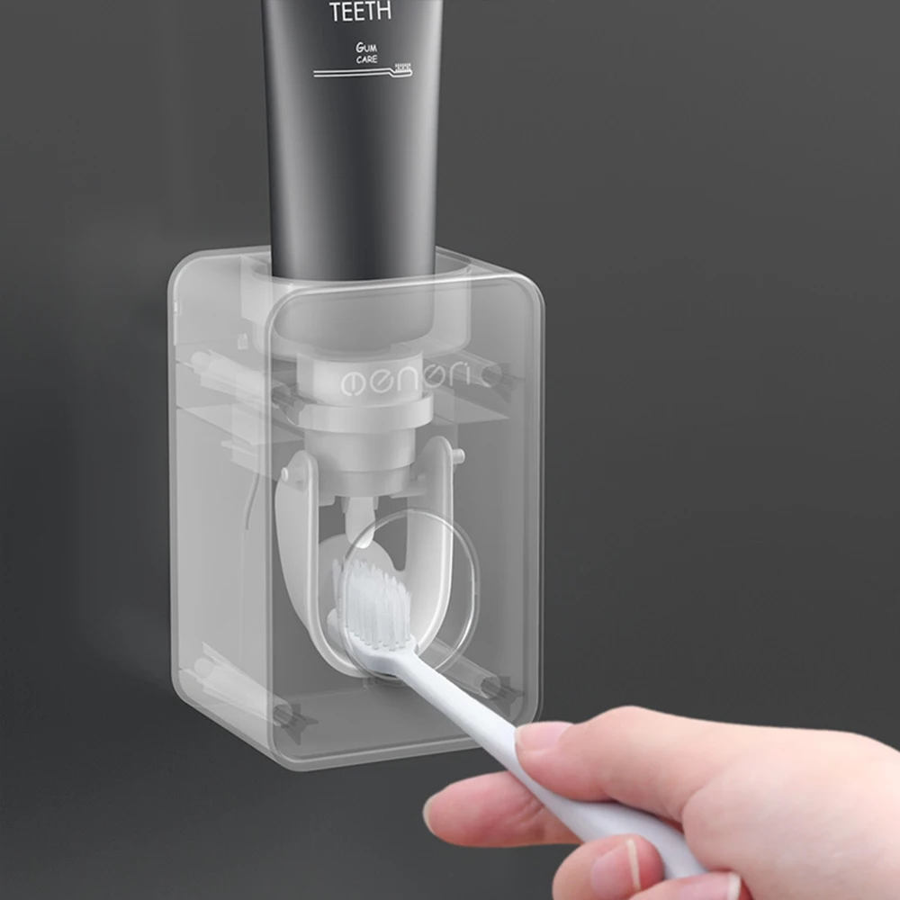 Toothpaste Dispenser Wall Mounted Automatic Toothpaste Squeezer Dust-Proof Toothbrush Toothpaste Holder For Bathroom Accessories