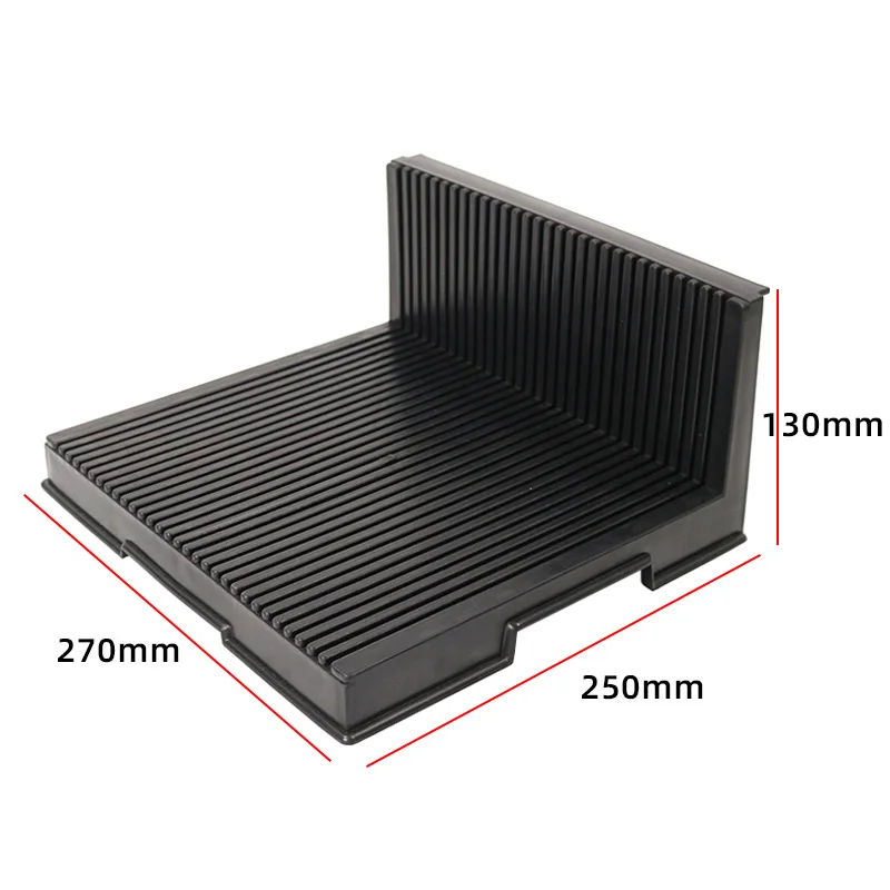 ESD Q-PC4 PCB Rack Storage Holder 270X250X130mm Workshop 30 Slot L-shape Plastic Black Antistatic Conductive Tray