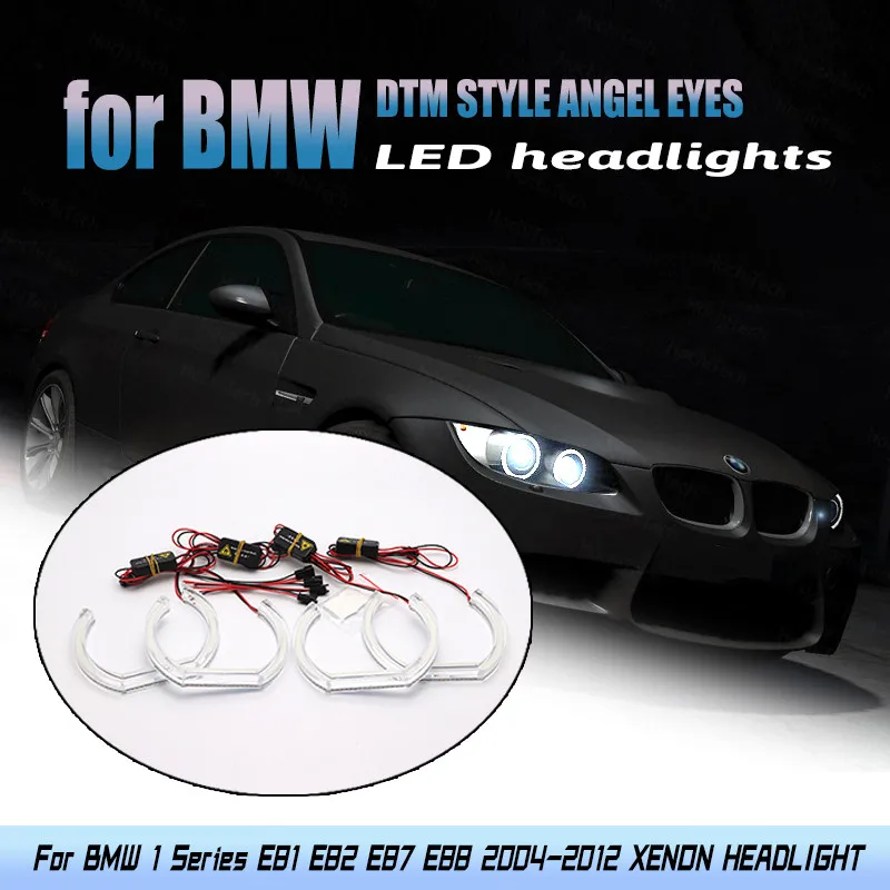 

Cut Style Ring DTM U Shape Light White LED Angel Eyes Kit Day Light for BMW 1 Series E81 E82 E87 E88 04-12 XENON HEADLIGHT