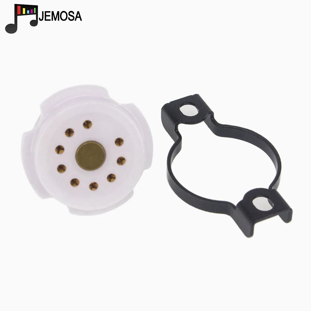 EIZZ Ceramic 9Pin Tube Socket Valve Base For ECC82 ECC83 12AX7 7199 ECC88 12AU7 EL84 Vacuum Tube HIFI Audio Vintage Amplifier
