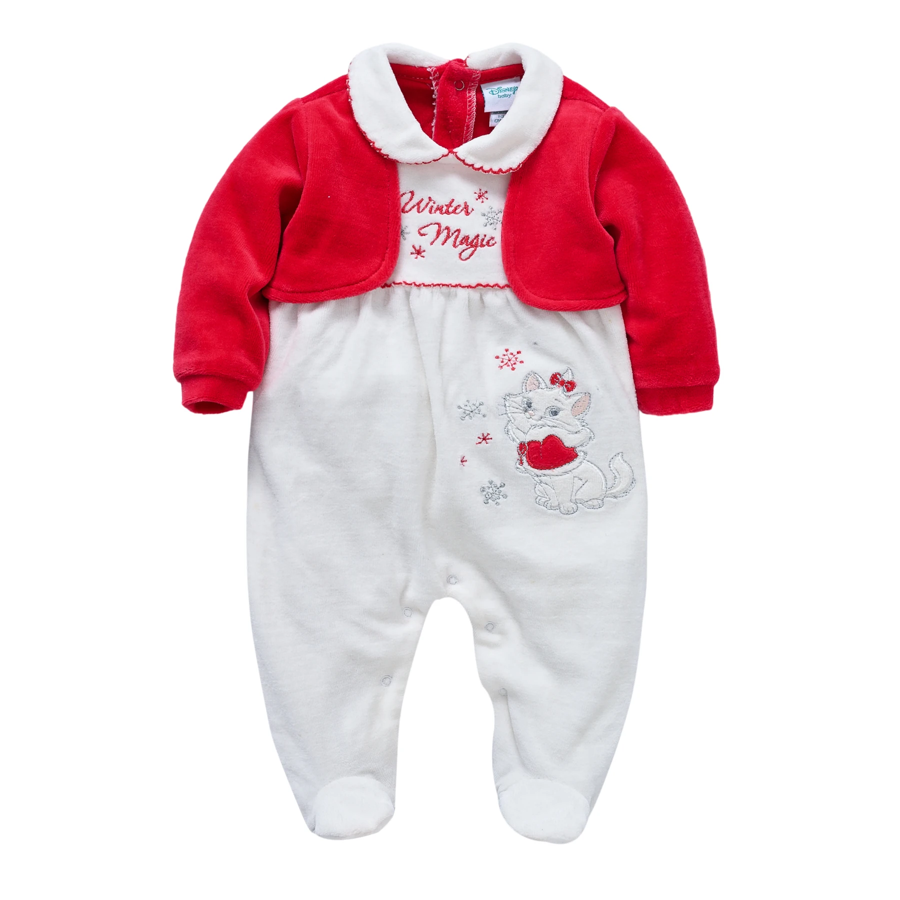 2024 Toddler Baby Girls Rompers Winter Long Sleeve Kids Clothes 0-12M Spring Velvet Newborn Boys Pajamas Roupas De Bebe