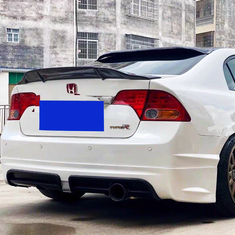 

2006 - 2011 R style rear spoiler For honda civic Spoiler high quality ABS glossy black DIY color carbon fiber spoilers