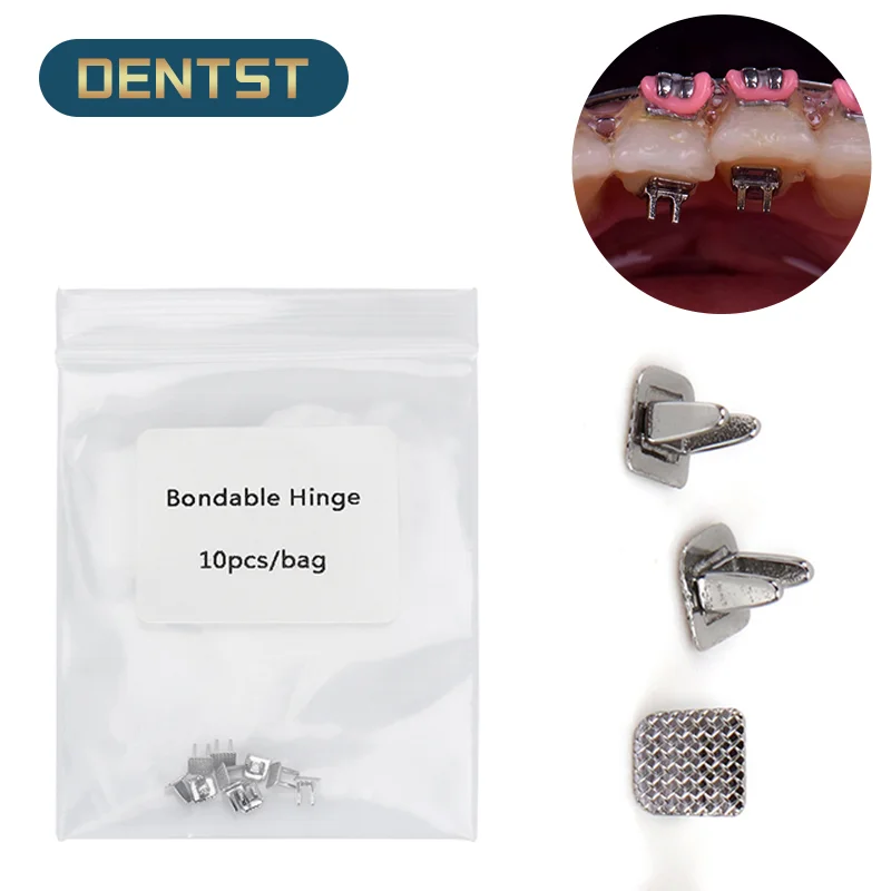 Dentst 10pcs Dental Orthodontic Tongue Tamer Lingual spikes Bondable Hinge Tongue Habit Bite Turbos Correction Button Bracket