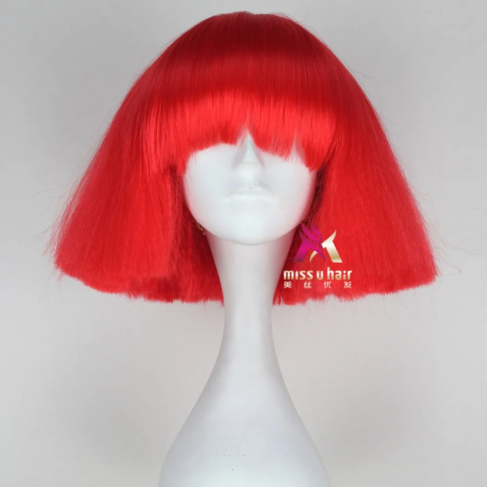 Lady Gaga Wig Black Blonde White Synthetic Hair Cosplay Wig Halloween Party Costume Wigs +wig cap