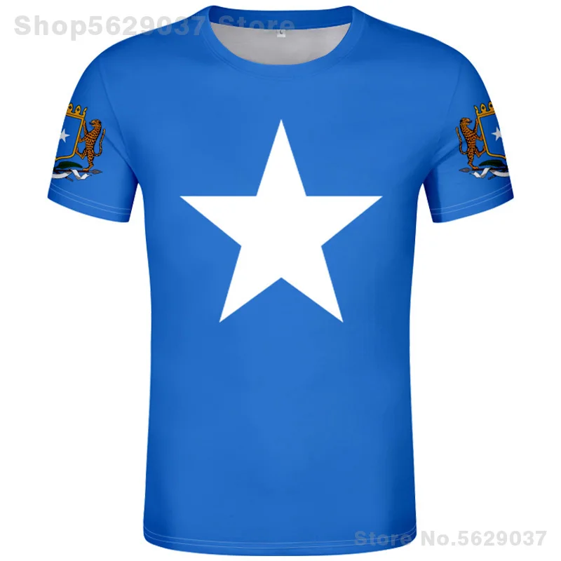 Somalia T Shirt Diy Free Custom Photo Name Number Som T-Shirt Nation Flag Soomaaliya Federal Republic Somali Print Text Clothing