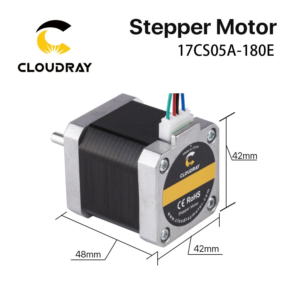 Cloudray 48mm Nema 17 Stepper Motor 52N.cm 1.8A 2 Phase with 4-lead for 3D printer CNC Engraving Milling Machine