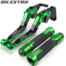 Motorcycle Folding Extendable Adjustable Clutch Brake Levers Handbar End Grips for Kawasaki KLR650 KLR 650 KLR250 250 1987-2008