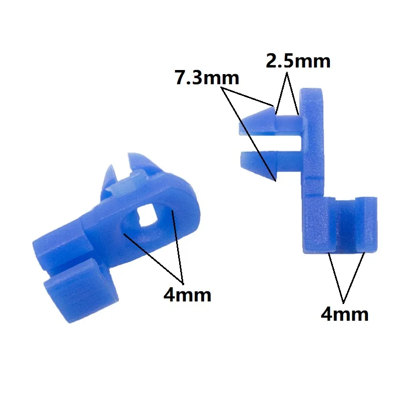 Auto Plastic Door Lock Rod Clip Fixeding Side Fastener Clips Blue 4mm cord lock Snaps Car accessories