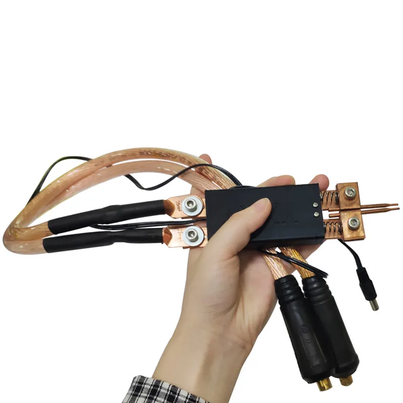 800A 4-12V integrated handheld spot welding pen automatic trigger built-in switch spot welding pen kit 25 square cable