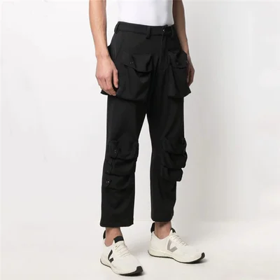 

New Young Summer Men's casual pants popular micro-bullet nine-point men's trousers handsome straight pants loose-fitting overall