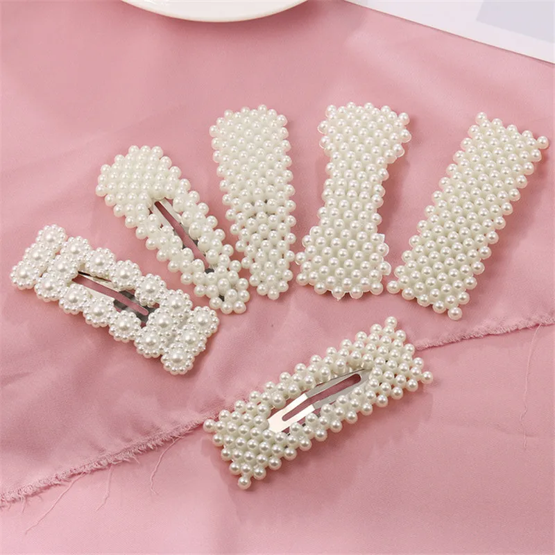 2020New Fashion Sweet Hairpins Headwear Hair Ornament Barrettes For Women Girls Cute Elegant Pearls Hair Clips Hair Accessories