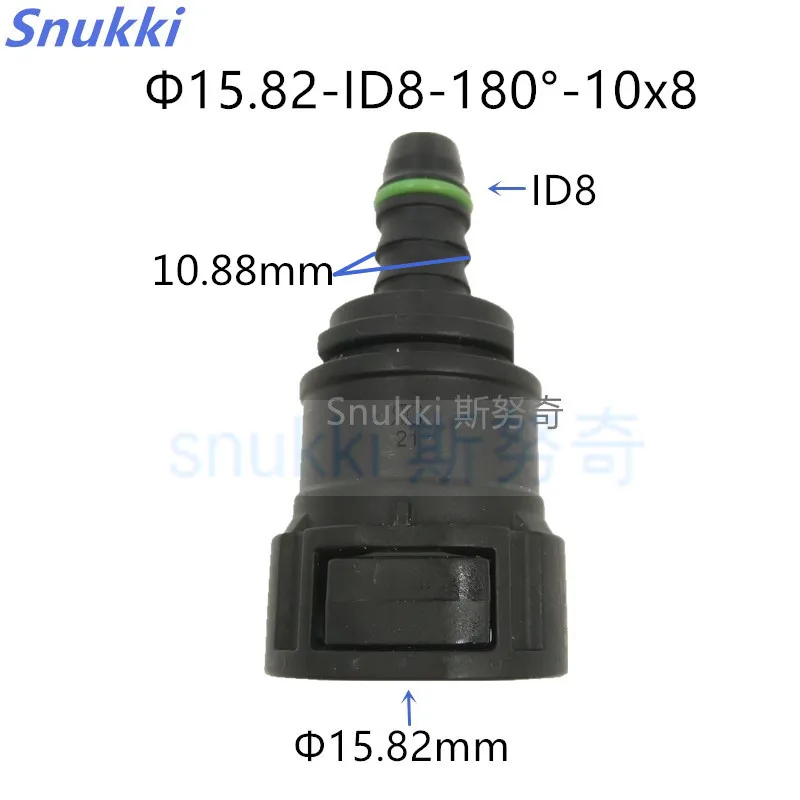 15.82mm ID14 90 degree female connector auto fuel line quick connector elbow plastic fittings two pcs a lot