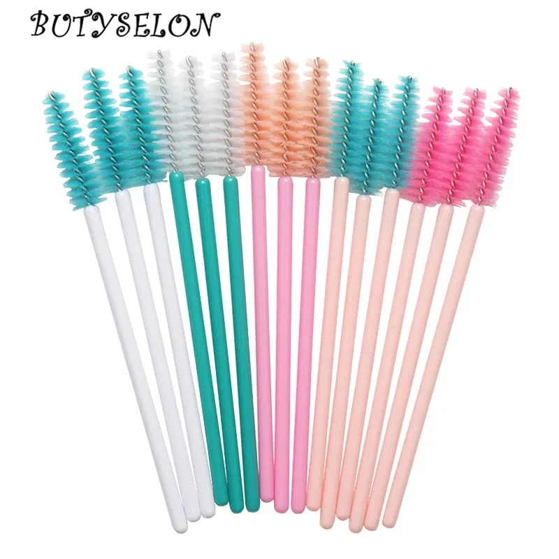 Baguettes jetables pour cils, brosse à Mascara, applicateur cosmétique pour le maquillage, couleur des sourcils, 100 pièces/lot