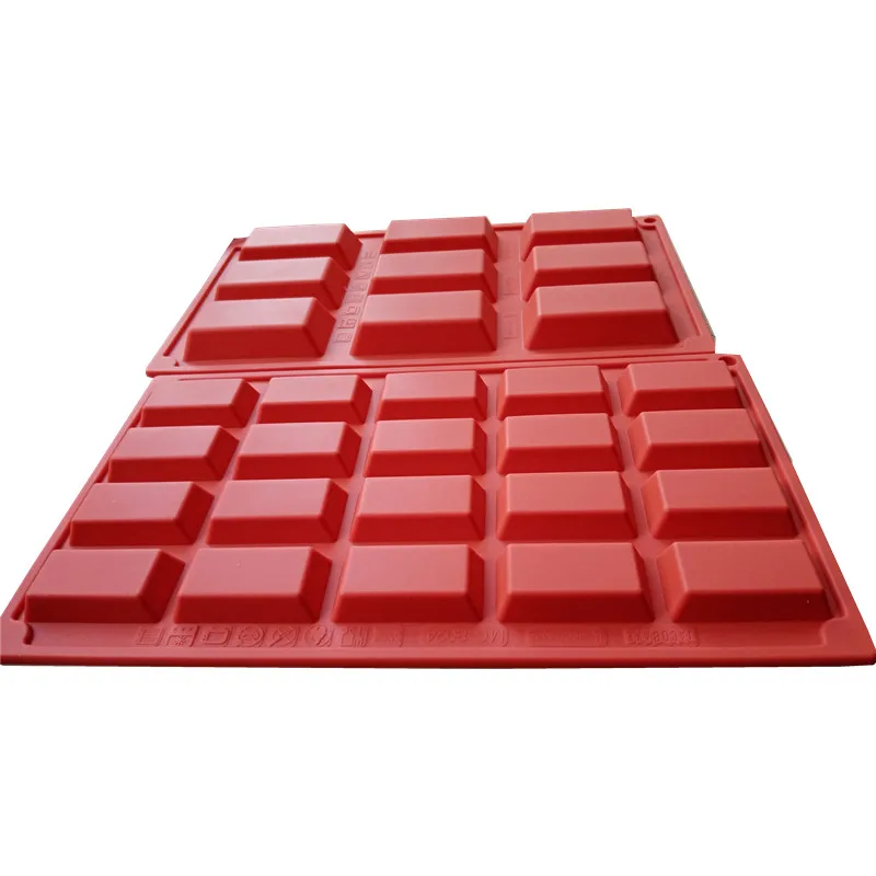 Non-stick Silicone Financier Mold Rectangle French Almond Cake Pan Mini Loaf Baking Mold Oven Safe Bakeware DIY Pastry Tools 2pc