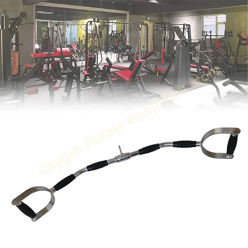 Lat Pull Down Bar With Handles V-shaped Bar Solid Steel Material Press Down Bar Cable Attachments For Home Gym And Exercise Club