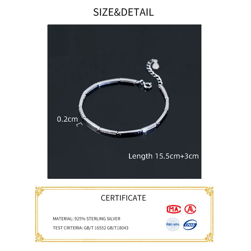 La Monada Fine Silver 925 Jewelry Bracelet Female Woman Special Chain Minimalist Bracelets For Women Silver 925 Sterling