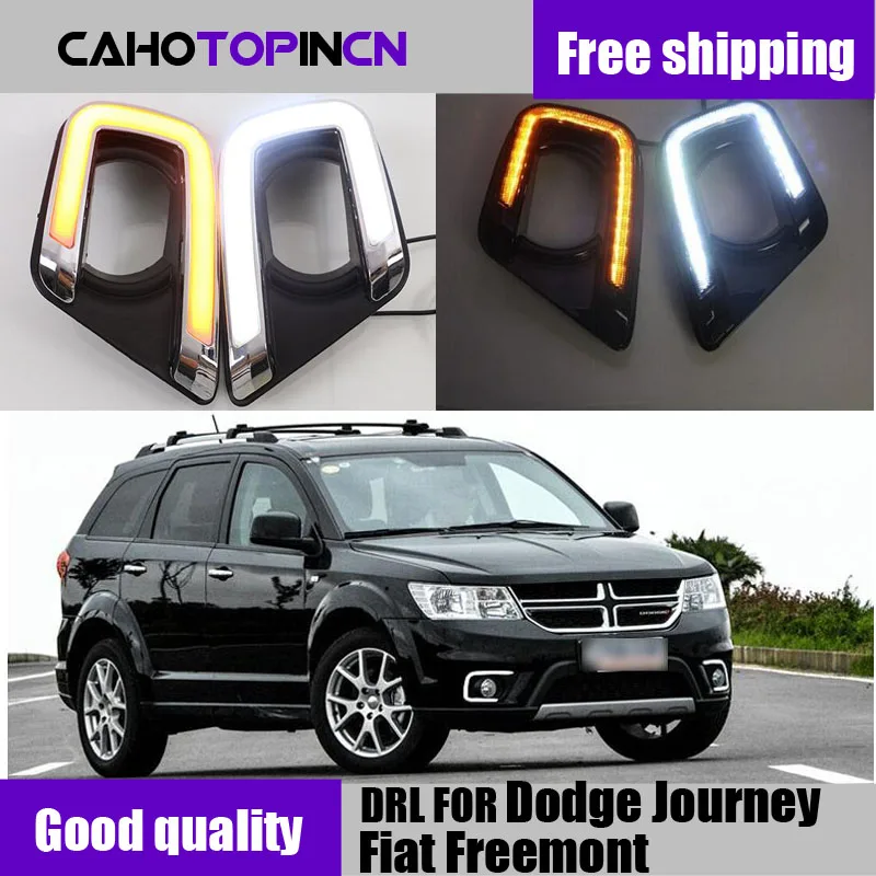 

Дневные ходовые огни для Dodge Journey Fiat Freemont 2014 2015 2016 2017, дневные ходовые огни, противотуманные фары с указателем поворота, 1 пара