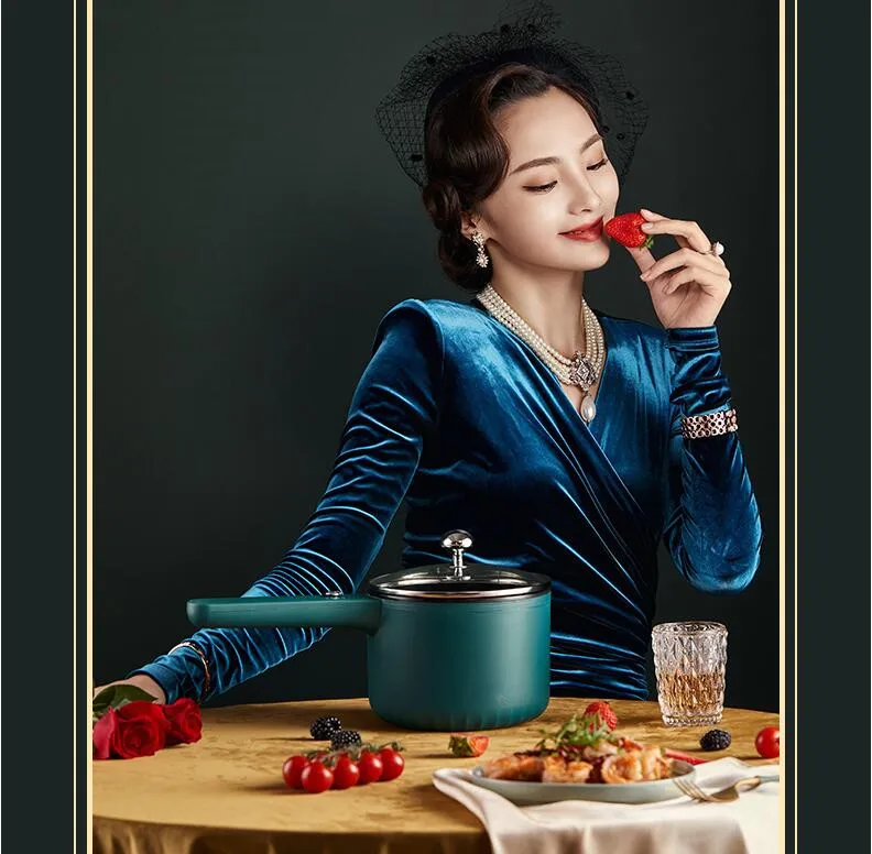 2層電気鍋,焦げ付き防止,ポータブル,マルチストーブ,220v