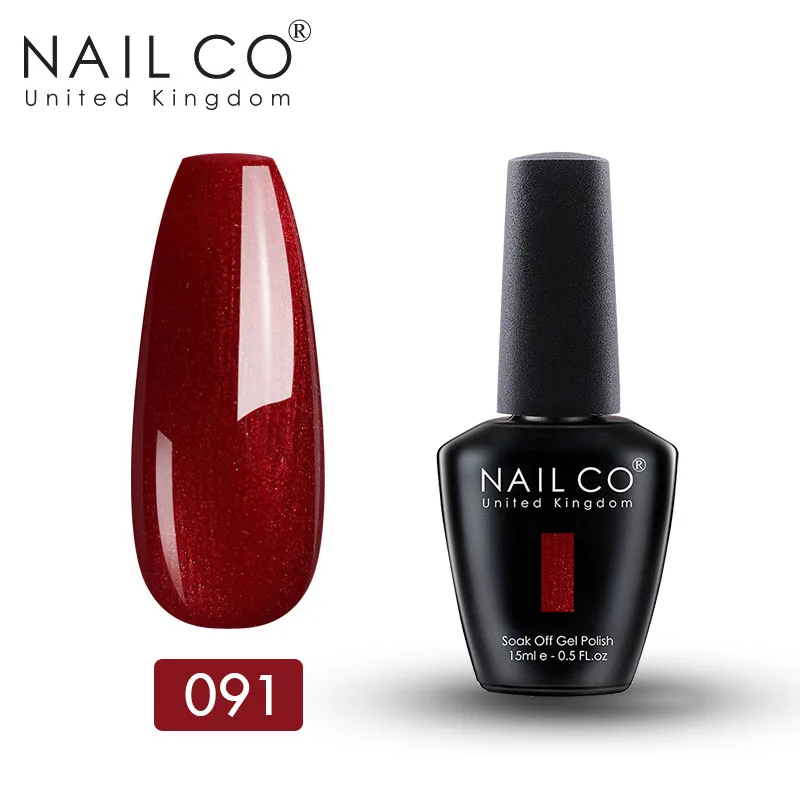 NAILCO nagellak 15 ml Kerst Groen Rood Goud Kleur Serie UV/LED Nagels Gel Ontwerp Nail Art Glitter manicure Top Base Coat