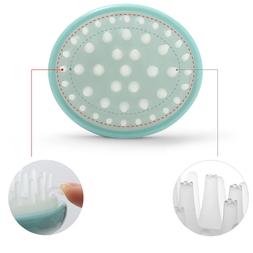 Escova de massagem de cabelo para couro cabeludo, escova de massagem de silicone spa para lavagem de cabelos