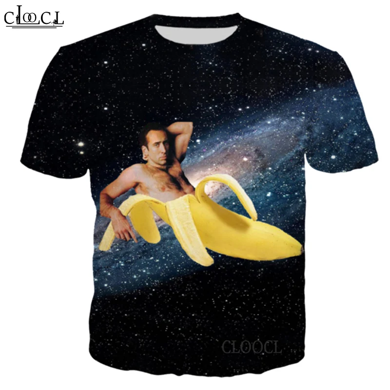 CLOOCL Newest Nicolas Cage 3D Print Mens T Shirt Harajuku Summer Short Sleeve Street Casual Unisex T-shirt Tops Drop Shipping