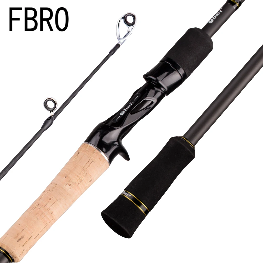 FBRO Elf Casting Spinning Fishing Rod1.8 2.1 2.4m M/MH Travel Street Bait Double Tips Fast Rod Vara De Pesca Fishing Rod