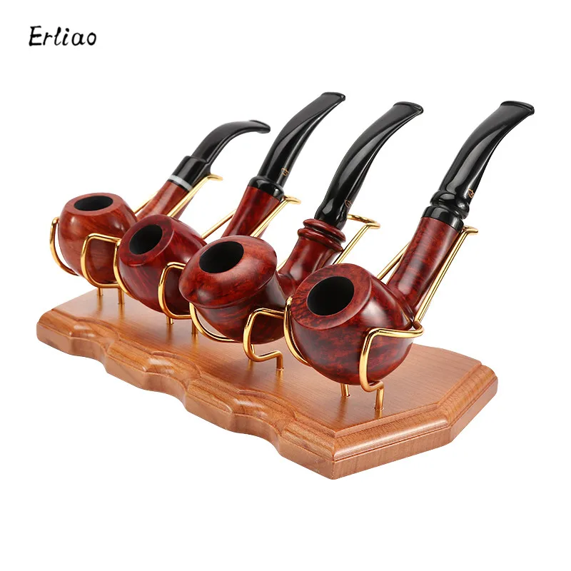 

Multi Styles Tobacco Pipe Holder Natural Sandalwood Smoking Accessories 3-4-5 Pipe Rack Safer and More Practical Tool