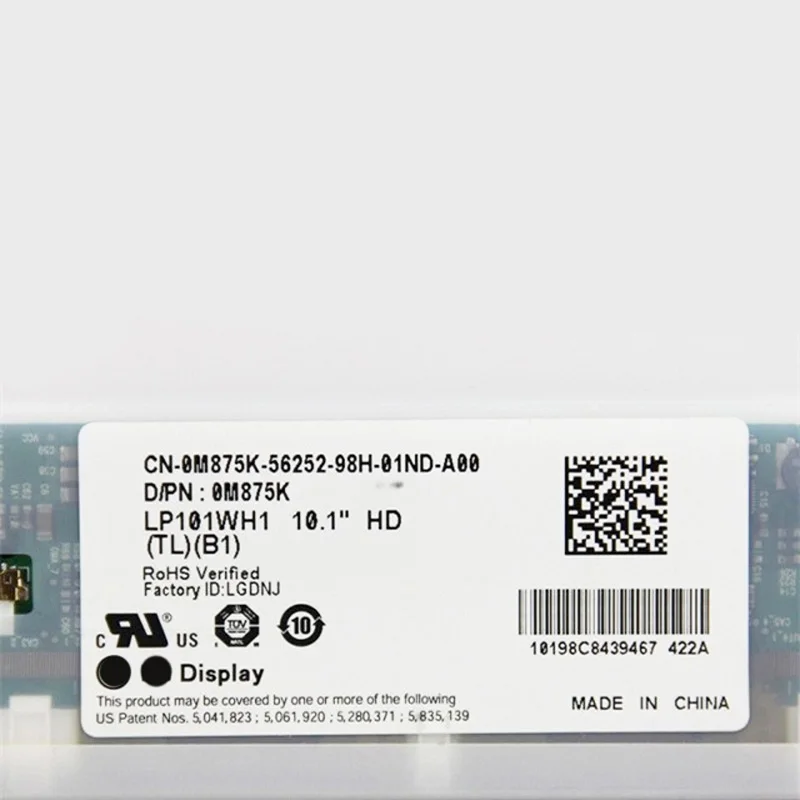 LP101WH1-TLB1 صالح LP101WH1-TLA2 LP101WH1-TLP1 LP101WH1-TLA3 اليسار واجهة 40 دبوس عرض لوحة 10.1 بوصة الكمبيوتر المحمول شاشة LCD