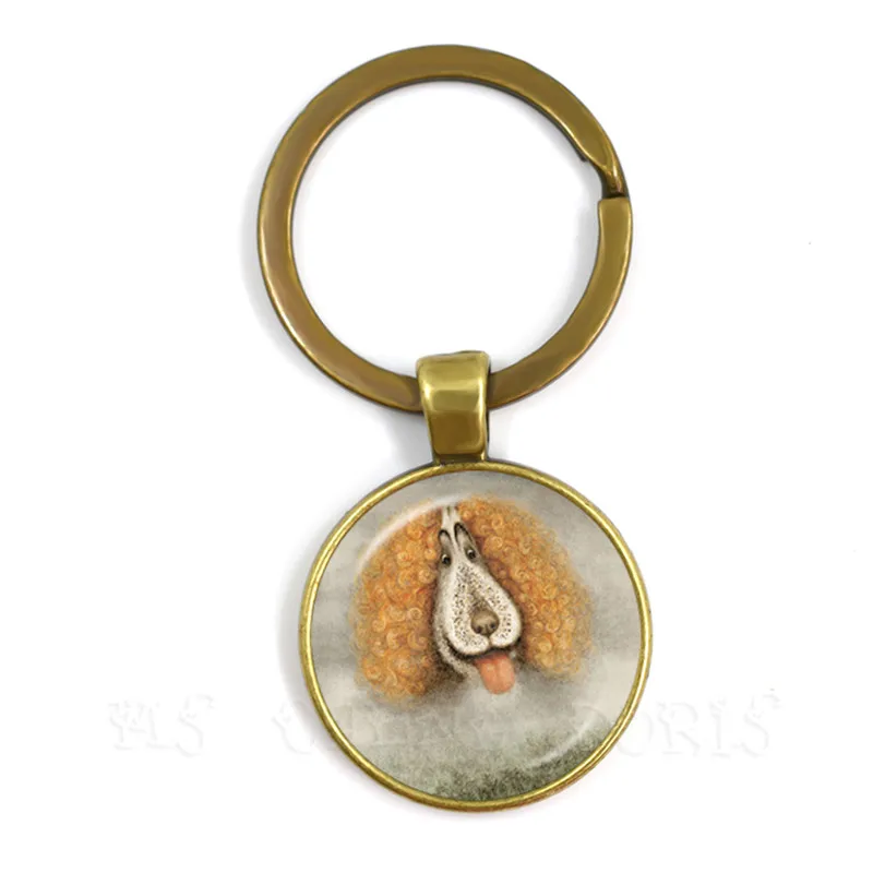 Glassic Hedgehog In The Fog Keychain Antique Bronze Plated 25mm Glass Cabochon Dome Key Chain Keyring Animal Jewelry Gift